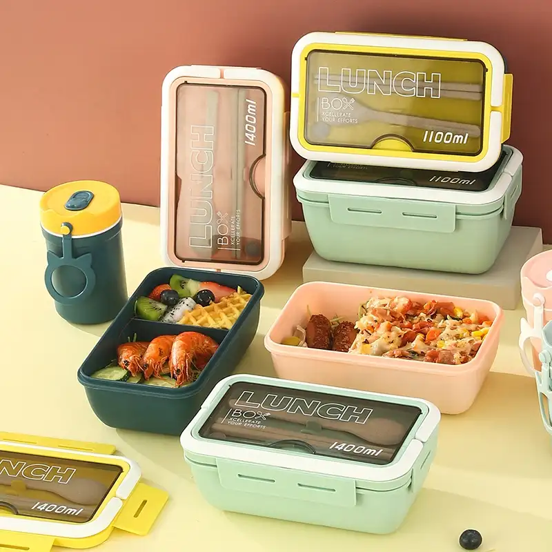 Bento Box Cho Trẻ Em Trường Thực Phẩm Điện Ấm Sinh Thái Thân Thiện Bento Tiffin Bag Sets Tùy Chỉnh Hàn Quốc Hộp Mới Layer Kids Hộp Ăn Trưa