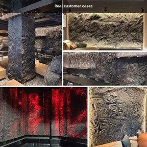 Panel Decorativo de Pared de <span class=keywords><strong>Piedra</strong></span> Volcánica Translúcida, Gran Losa de FRP, <span class=keywords><strong>Piedra</strong></span> PU, Vidrio y Acero, para Exteriores, Venta al Por Mayor - Product Image 2