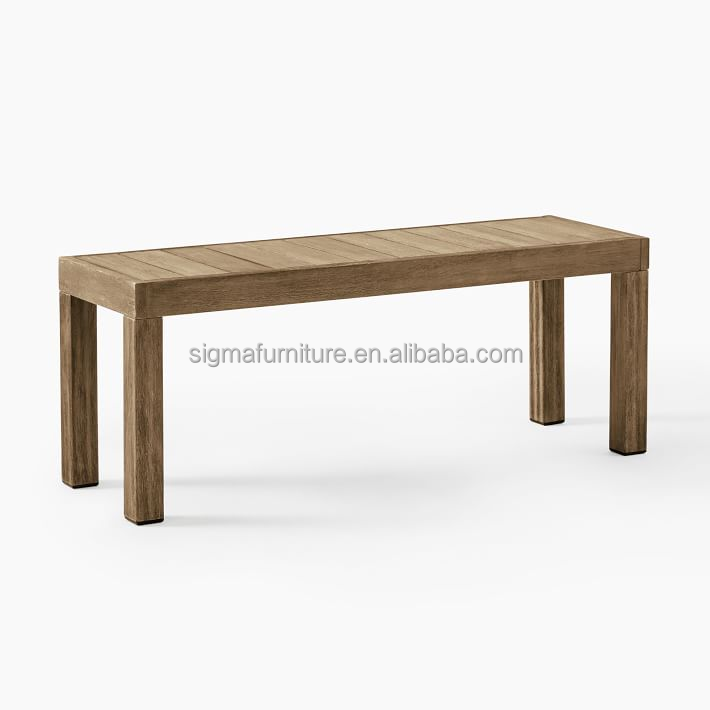 Outdoor Furniture Rectangle Dinging Table Bench Armchair Patio Garden Teak Dining Set Furniture