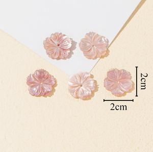 เปลือกหอยมุกแกะสลักสีชมพูสำหรับทำเครื่องประดับ - Product Image 6