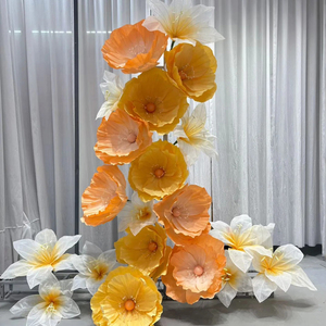 Fleur artificielle géante en papier multicolore faite à la main <span class=keywords><strong>L</strong></span>-058 pour décoration de mariage, vitrine, fête des mères, décoration de la maison - Product Image 1