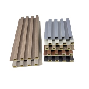 Panneaux de revêtement WPC pour la décoration intérieure future, faciles à nettoyer, pour les bureaux en extérieur, les halls, les hôtels, les solutions de revêtement mural, <span class=keywords><strong>bambou</strong></span>, aluminium - Product Image 3