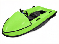 ArtPower EB01G Vert ABS 72V 15KW Jet Karting Électrique Bateau Motorisé Mini Bateau Écologique Portable pour Aventures Aquatiques