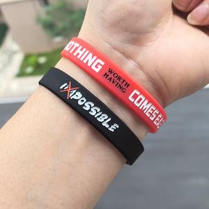 Unisex Waterproof Silicone Wristbands with Custom Logo and Color Debossed for Running Sports Team Building <b>Promotional</b> Gifts - Product Image 2