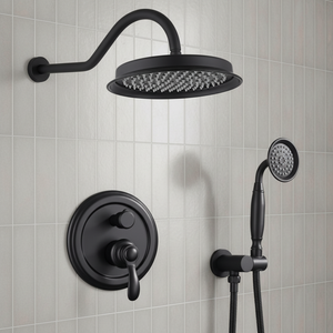 Ensemble <span class=keywords><strong>de</strong></span> <span class=keywords><strong>douche</strong></span> mural en laiton moderne à poignée unique <span class=keywords><strong>de</strong></span> 9 pouces, thermostatique, bronze, pour salle <span class=keywords><strong>de</strong></span> bain - Product Image 2