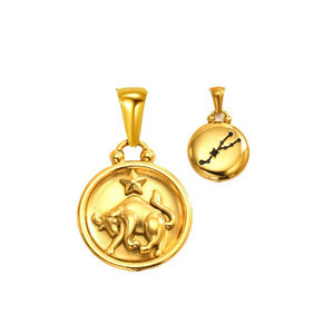 Breloques personnalisées en gros de luxe plaquées or 14k 18k en acier inoxydable 316L, signes du zodiaque, pour la fabrication de bracelets et colliers - Product Image 5