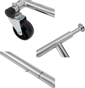 Hookei, superventas, percheros portátiles, Perchero de Metal resistente para ropa, fácil de montar, perchero con ruedas - Product Image 5