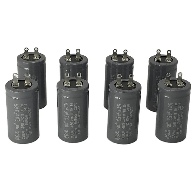 Bangladesh Ceiling Fan Ac Motor Starting Capacitor Aluminum case Pins Type 2.5/3.5uf CBB60 Capacitor