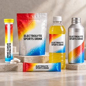 Comprimés effervescents d'électrolytes saveur tropicale en tube, supplément nutritionnel sportif OEM, marque privée, logo personnalisé - Product Image 3