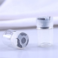 Botol Bubuk Kaca Premium Terbaru, Botol Kaca Mini Transparan, Pasokan Pabrik, Tutup Karet, Sablon, 3ml 5ml 10ml