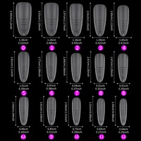 240 faux ongles en ABS pré-marqués mats à presser, formes courtes cercueil et longues ovales, personnalisables pour DIY, emballés en boîte, pour la manucure artistique
