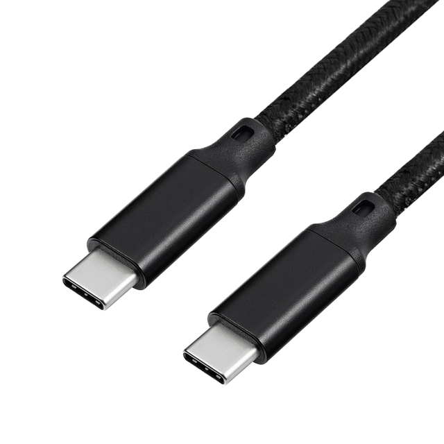 USBC Cable 240W 5A PD 3.1 Fast Charging Aluminum Alloy Core Nylon Braided Black 1m Custom USB Type-C for Camera