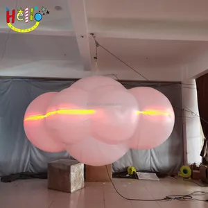 תאורה מתנפח תליית ענן בלון/תקרת אוויר בלון ענן עם LED אורות