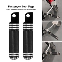 Repose-pieds de moto CNC avant et arrière, pédales noires/chromées pour Harley Touring Sportster Softail Dyna XL 883 1200