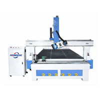 Jinan Mosencnc 1325 Máquina Router CNC de 4 Ejes con ATC Lineal, Cargador de Herramientas de 8 Posiciones, Control Remoto Único, de Alta Resistencia para Madera/MDF