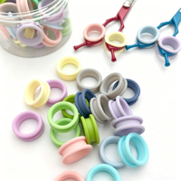 Protections de doigts en silicone antidérapantes multicolores confortables pour la coupe de poils d'animaux, utilisables en salon de toilettage