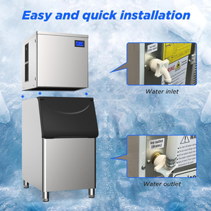 Máquina de Hielo en Cubos Automática de Alto Rendimiento, 300 kg, Comercial, con Compresor de Bajo Consumo, Generador de Hielo de 660 lb/24 h - Product Image 5