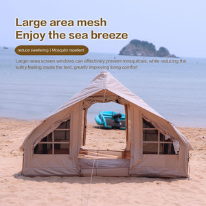 Gonflable Maison <span class=keywords><strong>Tente</strong></span> TPU Air Pôle Hôtel Resort Désert <span class=keywords><strong>Camping</strong></span> <span class=keywords><strong>Tente</strong></span> 1 Chambre 1 Salon Cottage d'oxford 3-4 Personnes - Product Image 4