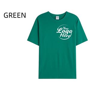 T-shirt en pur coton respirant de 190g pour hommes, chemise personnalisée à manches courtes et col rond avec impression publicitaire - Product Image 5