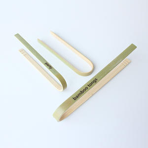 Hochwertige Bambus-Toast zange Benutzer definiertes Logo Einweg-Bambus zange - Product Image 1