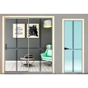 Puerta Corredera Insonorizada 50dB, Marco <span class=keywords><strong>de</strong></span> Aleación <span class=keywords><strong>de</strong></span> Titanio-Magnesio Acústico, Doble Vidrio Templado, Prevención <span class=keywords><strong>de</strong></span> Incendios, Interior/Exterior - Product Image 3