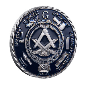Moneta Commemorativa a Doppia Faccia dei Sette Arti Liberali della Massoneria, Ornamento <span class=keywords><strong>da</strong></span> Collezione in Metallo, Regalo Souvenir - Product Image 6