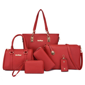 방수 숙녀 라운드 양동이 체인 매력 클래식 패션 로고 핸드백 세트 Pu 가죽 여성 Crossbody 가방 - Product Image 2