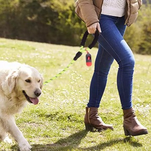 Wholesale Pet <b>Leashes</b> Clasp Climb Variety Color Handsfree Reflective Nylon Braided <b>Rope</b> <b>Dog</b> <b>Leash</b> with Soft Padded Handle - Product Image 6