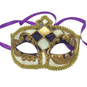 Máscaras personalizadas para homens e mulheres, máscaras venezianas de plástico para baile de formatura, decoração de meio rosto, festa de formatura