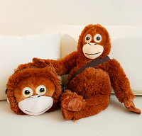 Offre Spéciale : Peluche Gorille Personnalisée Directement de l'Usine – Jouet en Peluche avec Jambes et Bras Articulés, Sac à Dos Singe, Adorable Peluche Gorille Rembourrée, Cadeaux pour Enfants