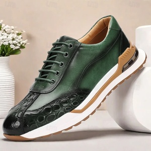 Chaussures habillées décontractées italiennes pour hommes toutes saisons en cuir pleine fleur style britannique Oxfords, baskets au design original et confortable - Product Image 2