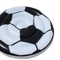 Tapis flottant de football gonflable rond pour piscine, directement de l'usine, pour le plaisir aquatique