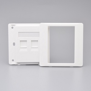 Plaque frontale PC ignifuge OEM usine XXD réseau domestique/bureau <span class=keywords><strong>RJ45</strong></span> avec keystone 2 ports 86 type plaque frontale britannique - Product Image 4