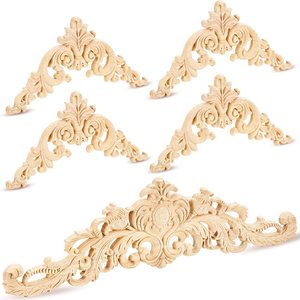 Juego <span class=keywords><strong>de</strong></span> tallado <span class=keywords><strong>de</strong></span> madera sin pintar <span class=keywords><strong>para</strong></span> puerta <span class=keywords><strong>de</strong></span> pared, espejo, armario, tocador, cabecero, armario, decoración <span class=keywords><strong>de</strong></span> armario, <span class=keywords><strong>apliques</strong></span> <span class=keywords><strong>de</strong></span> madera onlyas - Product Image 1