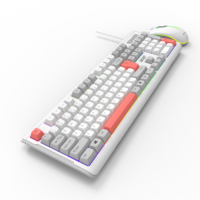 Penjualan Terbaik keycap Retro Vintage Keyboard kabel mesin tik dan Mouse untuk ponsel