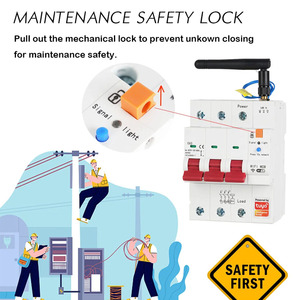 Tuya Smart Wifi 63a 3p Wireless Automatic Mcb Metering Circuit Breaker Smart Life Timer <b>Remote</b> <b>Control</b> with Alexa google Home - Product Image 6