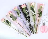Sacs en papier synthétique pour fleurs, pour roses individuelles, personnalisables, fabriqués en Chine, pour la Saint-Valentin, la fête des mères, les cadeaux d'anniversaire