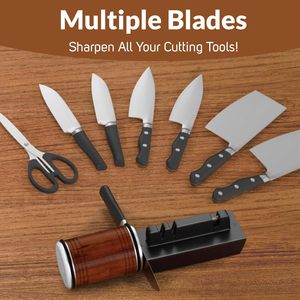 Thép không gỉ Nhà bếp tốt nhất gốm dao mài Gỗ Óc Chó của nhãn hiệu Nhật Bản dao cán mài và kéo Mài - Product Image 2