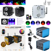 Panneau lumineux LED à fibres optiques DMX WIFI pour plafond, effet ciel étoilé, pour home cinéma et dalles de plafond acoustiques, avec étoiles scintillantes