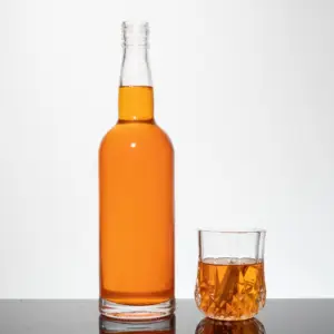 huge discount custom tequila bottle 700ml 750ml 1000ml glass bottle for vodka whisky