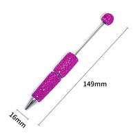 Nouveauté 2026 Stylos en argile perlable à couverture intégrale, couleur unie, avec strass brillants, style 'Candy' - Fournitures de bricolage pour la création de stylos perlés