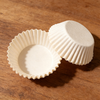 Emballages pour cupcakes en papier blanc écologiques, non toxiques, résistants à la chaleur, anti-adhésifs, de qualité alimentaire, faciles à démouler, jetables, pour four