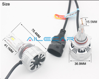 Bombilla LED para Faros Delanteros F7 con Chip Personalizado, 6500LM, 6000K, Alto Brillo, H1, H3, H4, H7, H8, H9, H10, H11, Actualización Universal de Iluminación para Automóviles