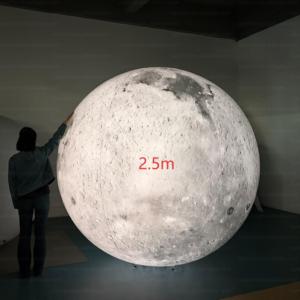 Ballon lunaire géant gonflable en PVC hermétique de 2m, 3m, 4m, modèle personnalisé de la Lune avec LED, inspiré des neuf planètes - Product Image 5