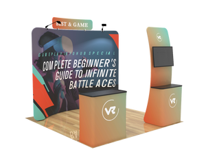 Cabina de feria comercial portátil de 10x10 pies con soporte de exhibición de TV de medios de promoción de Marca - Product Image 2