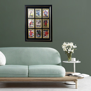 Elegant <b>Black</b> Wood <b>Photo</b> <b>Frame</b> Rectangle Vertical Tabletop Display Four Sports Cards Digital Printing Full Color Durable - Product Image 5