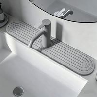 Tapis absorbant et séchant rapidement en terre de diatomée à rainures ondulées pour robinets, idéal pour éviers de cuisine et de salle de bain - Jinhua (Importation transfrontalière)