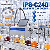 Mesin Cetak Tanggal Kedaluwarsa Tutup Botol Industri IPS-C240 Printer CIJ untuk Mesin Pengkodean Lini Produksi Minuman