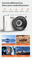 Layar IPS HD 2,88 inci, Kamera Digital dengan Autofokus Sensor CMOS 64MP Resolusi Video 4k Zoom Digital 16x