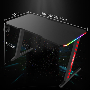 New dài z-hình Máy tính văn phòng nhà sử dụng Chiều cao có thể điều chỉnh chơi game máy tính xách tay bảng RGB PC Bàn - Product Image 5